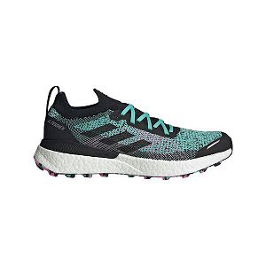 Black/Green Men's Adidas Terrex Two Ultra Primeblue Trail Running Shoes | 5802947-SE