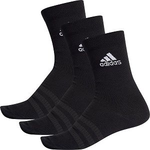 Black Kids' Adidas Light Crew 3 Pairs Socks | 3045182-KY