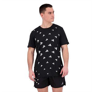Black Men's Adidas Brand Love Short Sleeve T Shirts | 6352170-IS