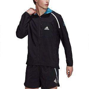 Black Men's Adidas Marathon For The Oceans Jackets | 7261385-CD