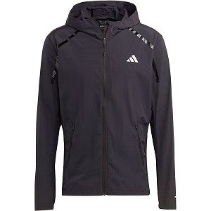 Black Men's Adidas Marathon Jackets | 4692051-AB