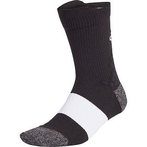 Black Men's Adidas Running Ultralight Crew Performance Socks | 6352981-BF