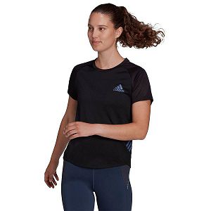 Black Women's Adidas Adizero Short Sleeve T Shirts | 0973268-SB