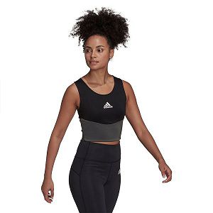 Black Women's Adidas CB Sports Bra | 8094573-VR