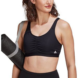 Black Women's Adidas Cess STO MS Sports Bra | 2463907-MV