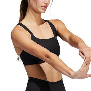 Black Women's Adidas Coreflow Medium-Support Sports Bra | 1653274-GZ