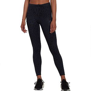 Black Women's Adidas Fastimpact Leopard 7/8 Leggings | 1254067-TK