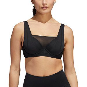 Black Women's Adidas Luxe HS Sports Bra | 0694321-WJ