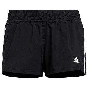 Black Women's Adidas Pacer 3 Stripes Woven Shorts Pants | 9351068-BE