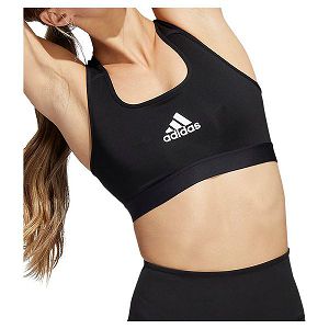 Black Women's Adidas Power MS Sports Bra | 9084135-NF