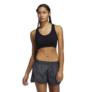 Black Women's Adidas Studio Sports Bra | 0752398-OL