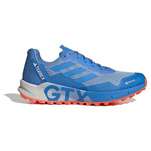 Blue Men's Adidas Terrex Agravic Flow 2 Goretex Trail Running Shoes | 7460358-EC