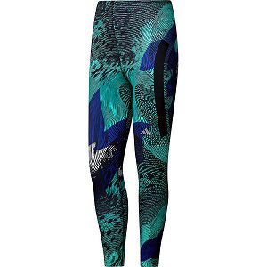 Blue Women's Adidas Adizero Aop Leggings | 6903875-XF