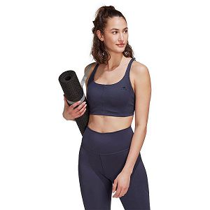 Blue Women's Adidas CF Sto MS Sports Bra | 3045128-MV