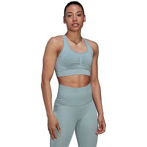 Blue Women's Adidas FRMT Sculpt Sports Bra | 3620517-YQ