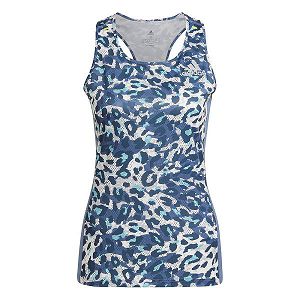 Blue Women's Adidas Fast Graphic Sleeveless T Shirts | 3609871-AM