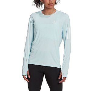 Blue Women's Adidas Own The Run Long Sleeve T Shirts | 0786534-PN