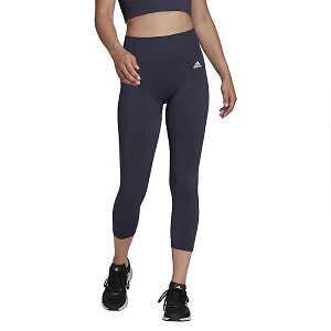 Blue Women's Adidas SML 7/8 Leggings | 3561428-DI