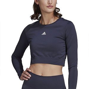 Blue Women's Adidas SML Fit Long Sleeve T Shirts | 2038615-MD