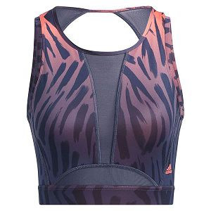 Blue Women's Adidas Tigre Aop Sports Bra | 5460321-LI