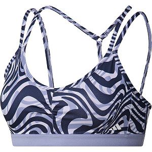 Blue Women's Adidas Yoga Ess Ls Aop Sports Bra | 7568120-UN