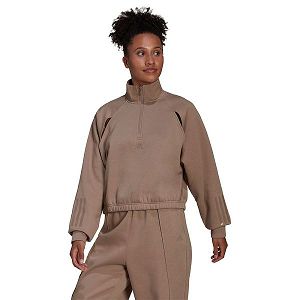 Brown Women's Adidas In Season Creation Sweatshirts | 9185072-XK