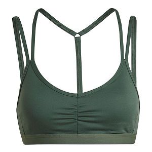 Brown Women's Adidas Yoga Essentials Light-Support Sports Bra | 5214603-PZ