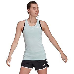 Green Women's Adidas Adizero Tank Sleeveless T Shirts | 5821369-NJ