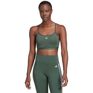 Green Women's Adidas Aeroreact Light-Support Sports Bra | 8507396-FU