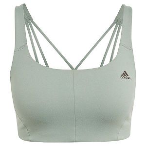 Green Women's Adidas CF Sto MS Sports Bra | 1827956-NF