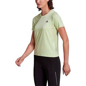 Green Women's Adidas Run Fast PB Short Sleeve T Shirts | 2359841-VR