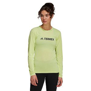 Green Women's Adidas Trail Long Sleeve T Shirts | 8075143-SZ