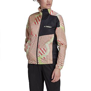 Green Women's Adidas Trail Windbreaker Jackets | 1976805-ES