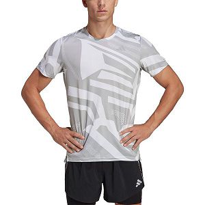 Grey Men's Adidas Own The Run Seasonal Short Sleeve T Shirts | 4308617-DT