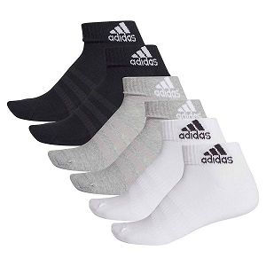 Grey/White/Black Men's Adidas Cushion Ankle 6 Pairs Socks | 3796540-IC