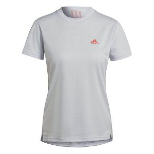 Grey Women's Adidas 3 Stripes Short Sleeve T Shirts | 6985137-ED