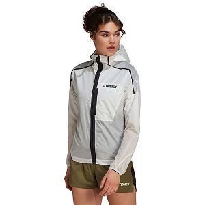Grey Women's Adidas AGR Windbreaker Jackets | 7639528-QB