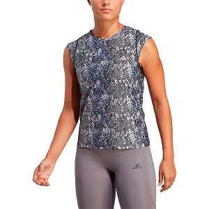 Grey Women's Adidas Fast Aop Short Sleeve T Shirts | 0783261-ZQ