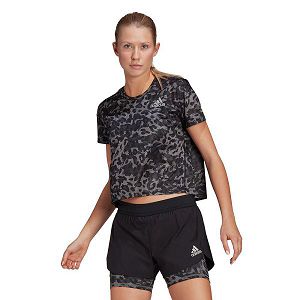 Grey Women's Adidas Fast Primeblue Graphic Short Sleeve T Shirts | 7240681-IS