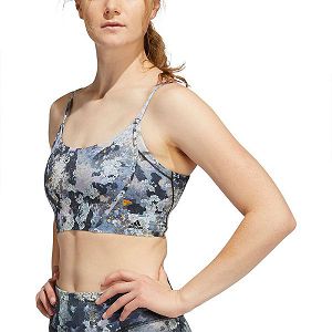 Grey Women's Adidas LL Aop Sports Bra | 0185962-WR