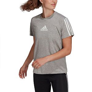 Grey Women's Adidas TC Short Sleeve T Shirts | 0328541-LG