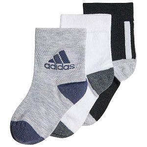 Multicolor Kids' Adidas Back To School Half 3 Pairs Socks | 8730619-NL