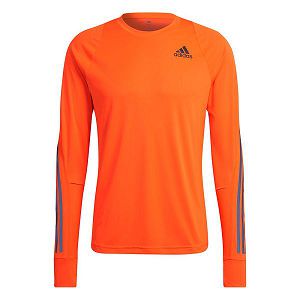 Orange Men's Adidas Run Icon Full Reflective 3 Stripes Long Sleeve T Shirts | 5483017-AS