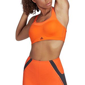 Orange Women's Adidas Tlrd Impact High-Support Top Sports Bra | 2107986-IZ