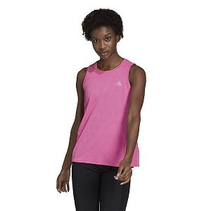 Pink Women's Adidas HeatReady Running Sleeveless T Shirts | 0395216-IQ