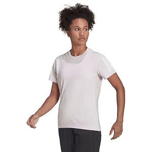 Pink Women's Adidas Own The Run Short Sleeve T Shirts | 8417526-QU