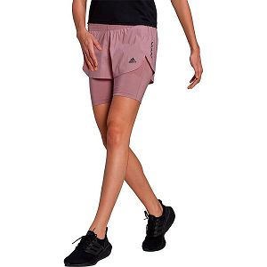 Pink Women's Adidas Run Fast 2 In 1 Shorts Pants | 3719246-XU