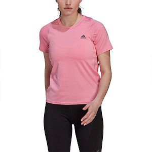 Pink Women's Adidas Run Fast Made With Parley Ocean Plastic Short Sleeve T Shirts | 8429735-IF