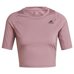 Pink Women's Adidas Run Fast Short Sleeve T Shirts | 3908254-SG