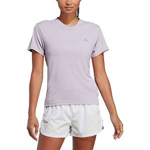 Pink Women's Adidas Run It Short Sleeve T Shirts | 5796812-NB